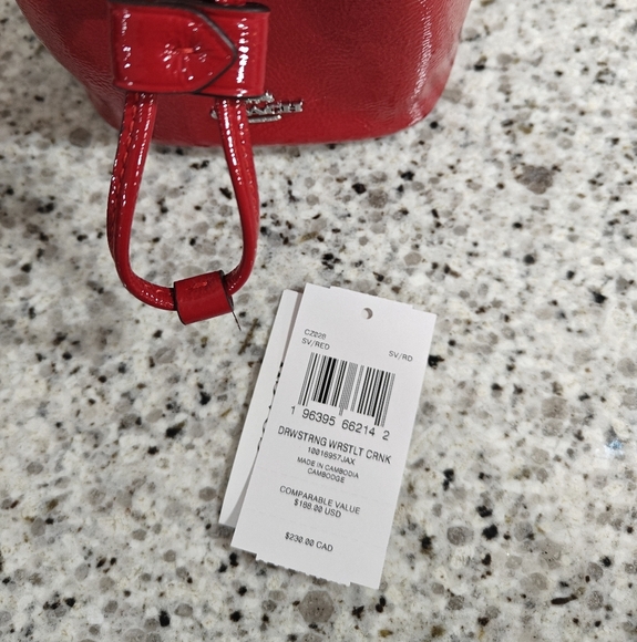 Coach Drawstring Wristlet in Red - Picture 5 of 5